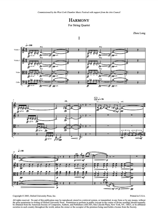 Harmony - Zhou Long