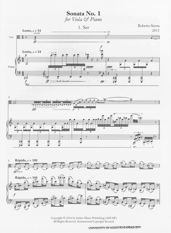 Sonata No. 1 for Viola and Piano - Roberto Sierra