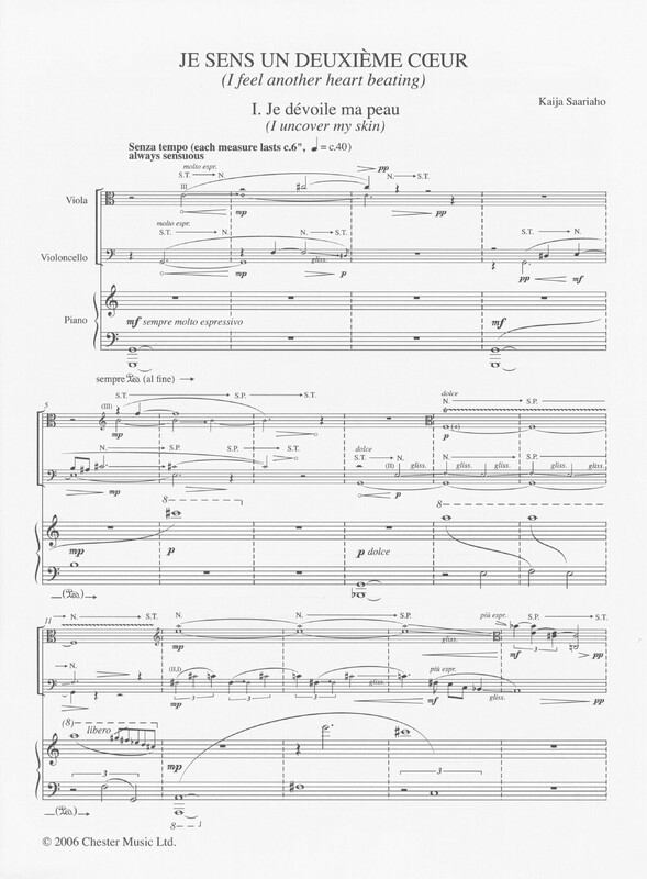 Je Sens un Deuxieme Cœur - Kaija Saariaho