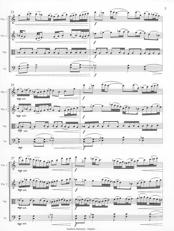 Southern Harmony -Jennifer Higdon