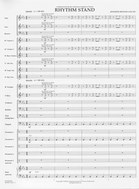 Rhythm Stand - Jennifer Higdon