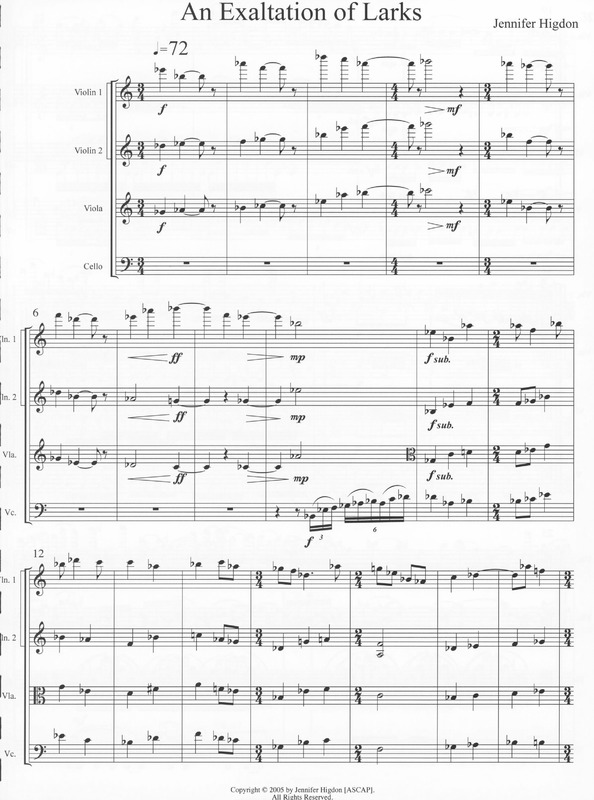 An Exaltation of Larks - Jennifer Higdon