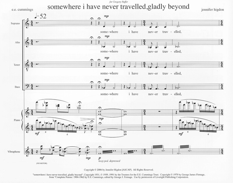 Somewhere I Have Never Travelled, Gladly Beyond - Jennifer Higdon