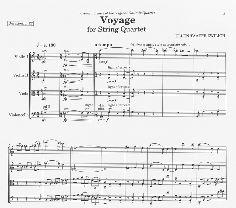 Voyage - Ellen Taaffe Zwilich