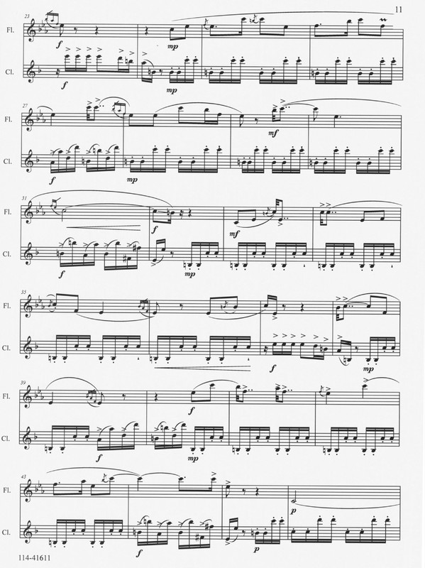 Three Bagatelles from China West: for Flute and Clarinet - Chen Yi
