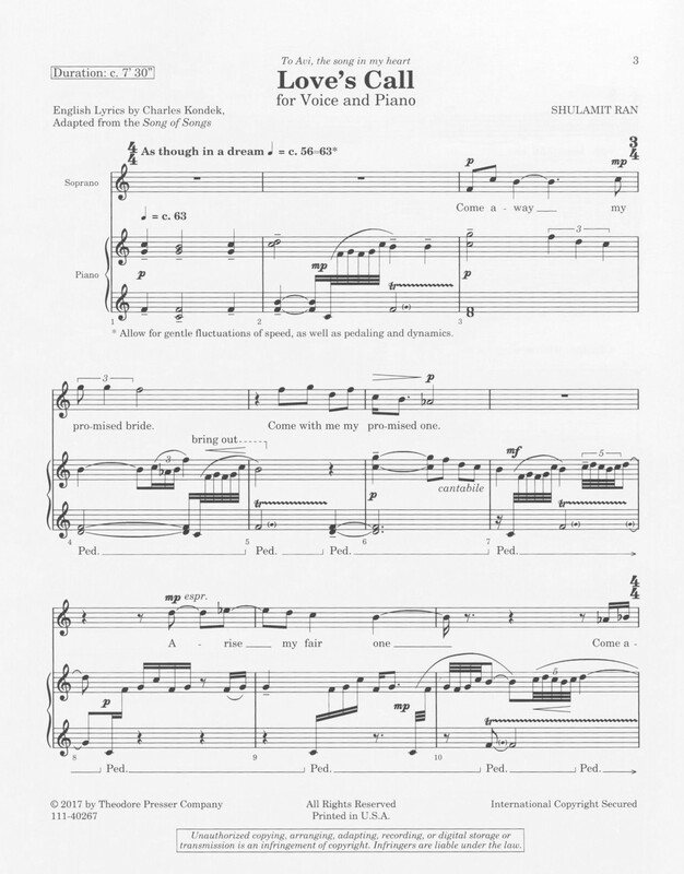 Love's Call - Shulamit Ran