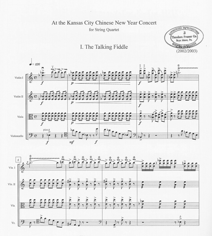 At the Kansas City Chinese New Year Concert - Chen Yi