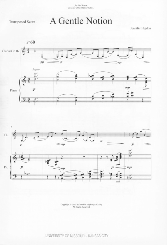 A Gentle Notion - Jennifer Higdon