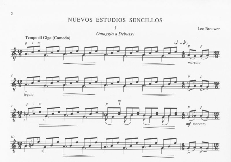 Nuevos estudios sencillos - Leo Brouwer