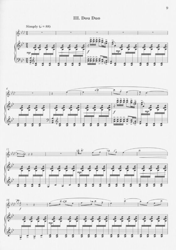 Three Bagatelles from China West: for Flute and Piano - Chen Yi