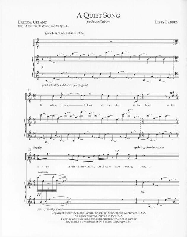 A Quiet Song - Libby Larsen