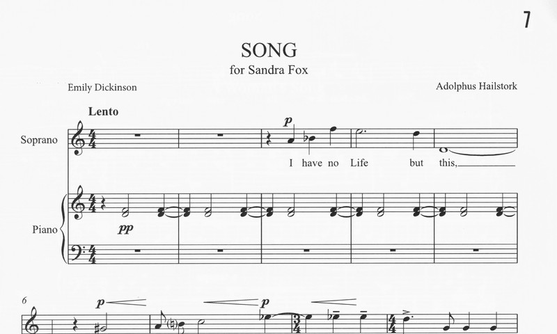 Song - Adolphus Hailstork 