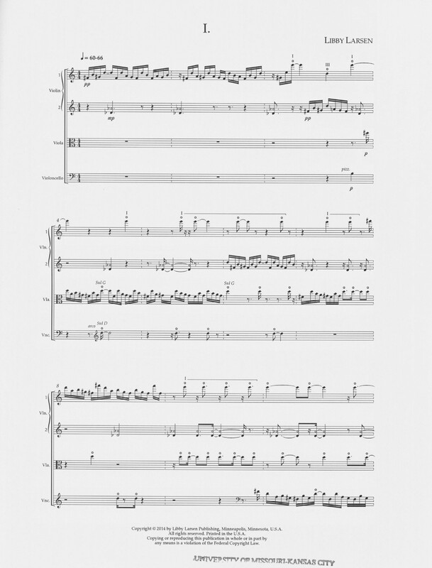 String Quartet No. 4  - Libby Larsen