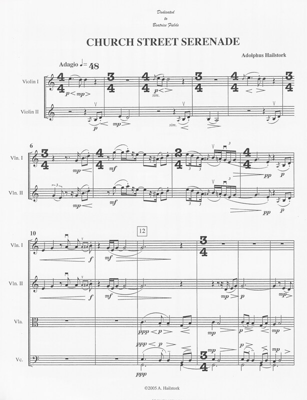 Church Street Serenade - Adolphus Hailstork