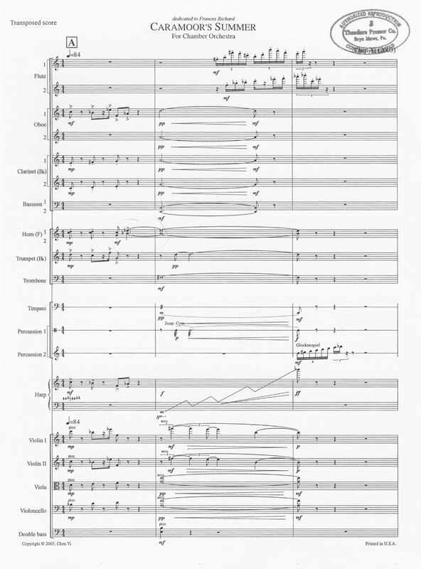 Caramoor's Summer - Chen Yi