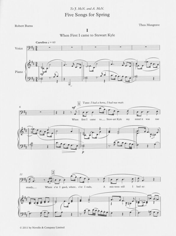 Five Songs for Spring - Thea Musgrave