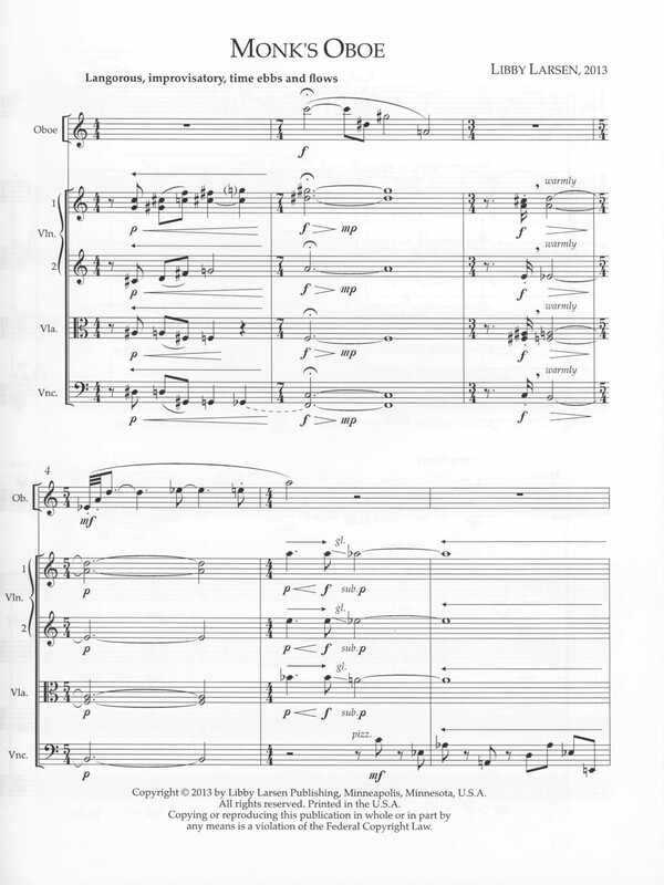 Monk's Oboe - Libby Larsen