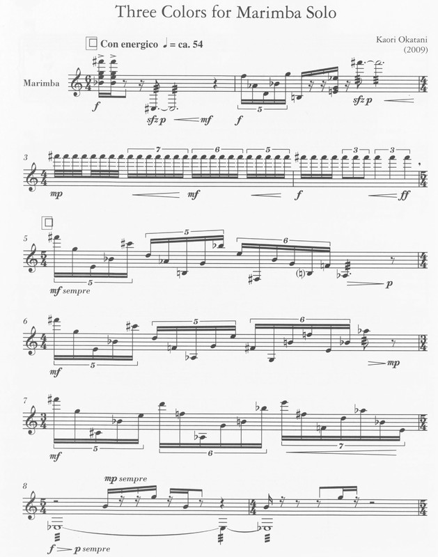 Kaori Okatani - Three Colors for Marimba Solo