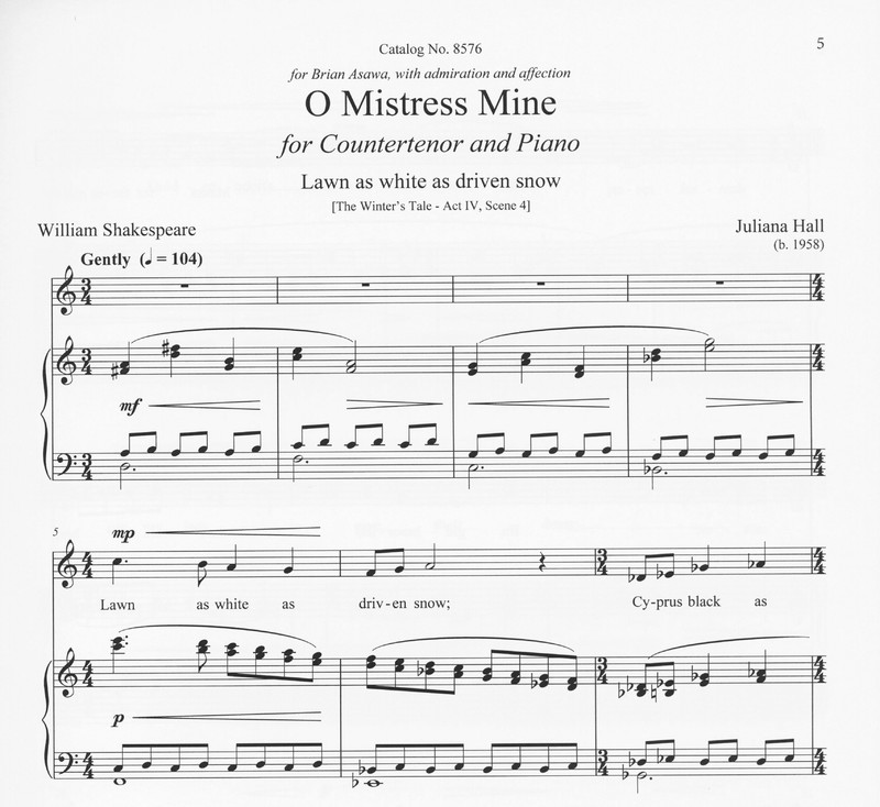O Mistress Mine - Juliana Hall