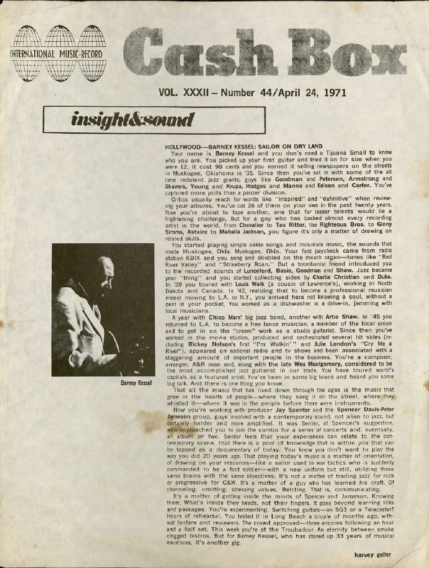 Barney Kessel - Sailor on Dry Land