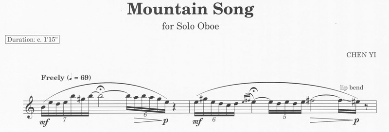 Mountain Song - Chen Yi