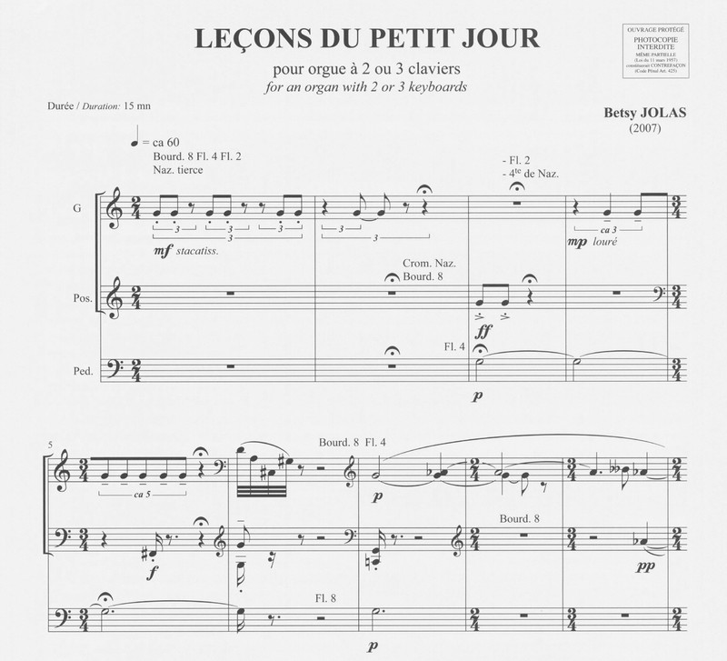 Lecons du petit jour