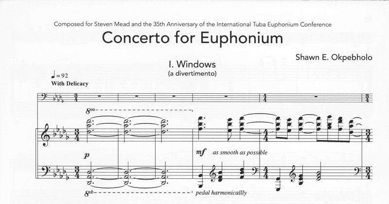 Concerto for Euphonium - Shawn E. Okpebholo
