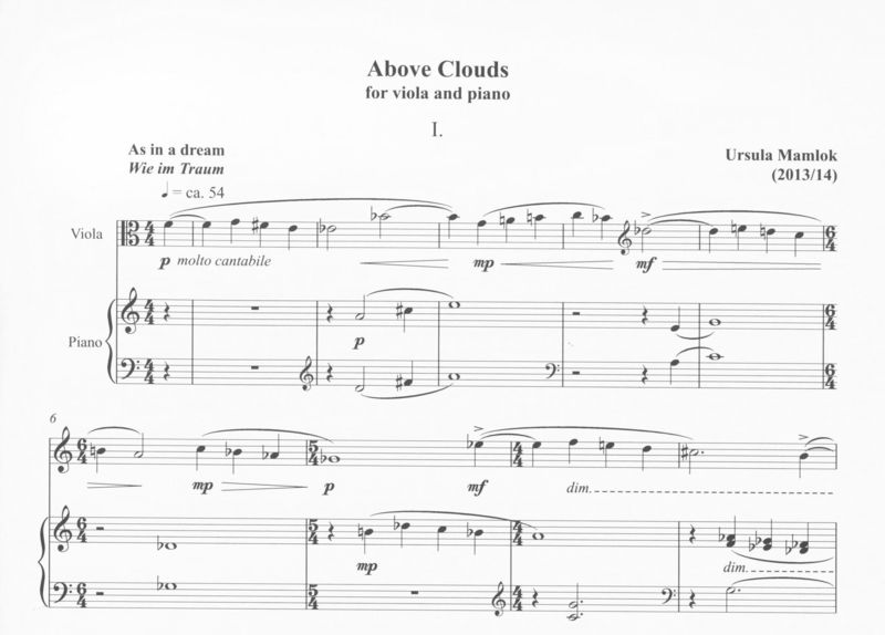 Above Clouds - Ursula Mamlok