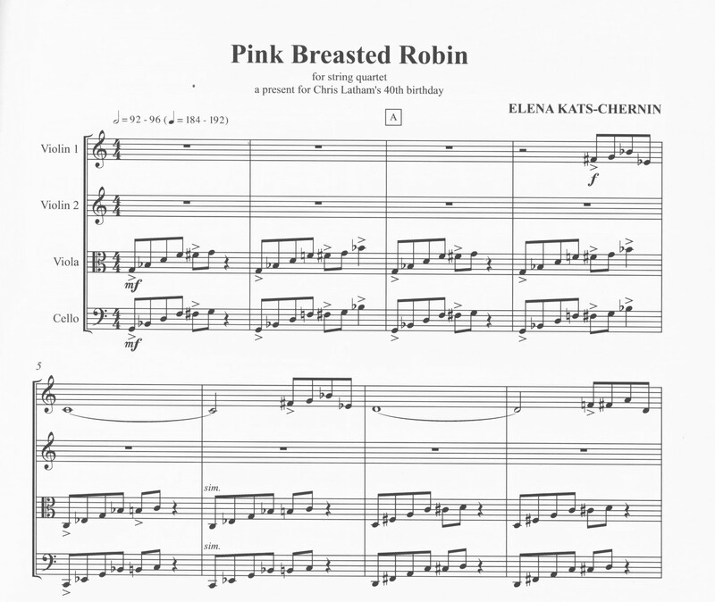 Pink Breasted Robin - Elena Kats-Chernin