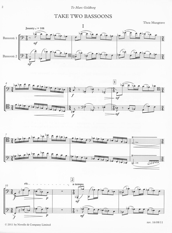 Take Two Bassoons - Thea Musgrave