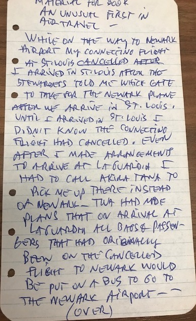 BK Travel Anecdote