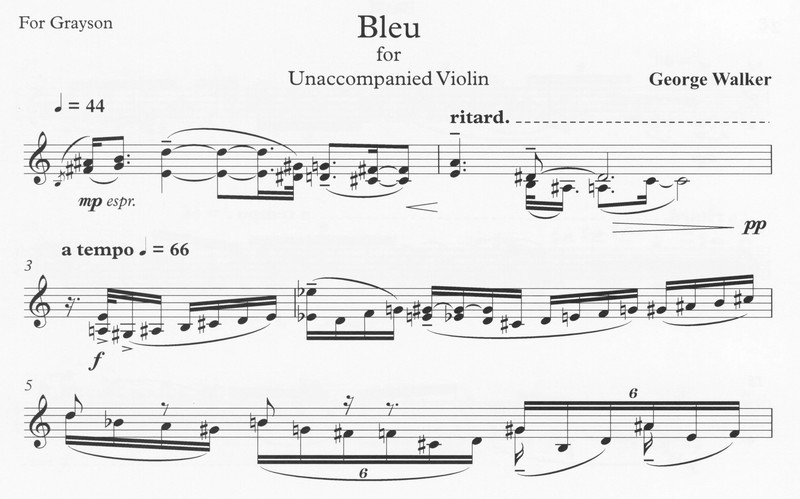 Bleu - George Walker
