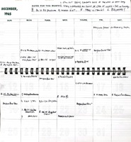 Calendar Page, December 1965