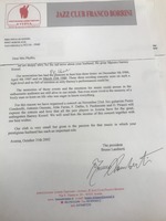 BK Jazz Club Franco Borrini Letter