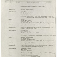 Great Guitars Itinerary '82