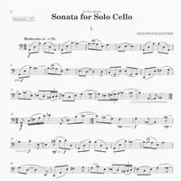 Sonata for Solo Cello - Adolphus Hailstork