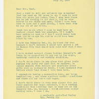 Nettie Ely, Letter