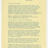 Mildred Reece, Letter, page one