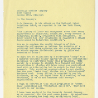 Lynn Davis, Letter, page one