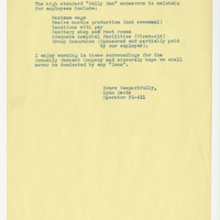 Lynn Davis, Letter, page two