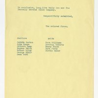 Maids & Janitors, Letter, page two