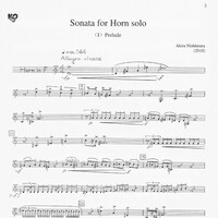 Sonata for Horn Solo -Akira Nishimura