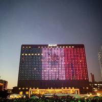 Mexican Flag on the Marriott Hotel Courtesy of Sonia Lopez Tinoco.