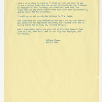 Mildred Reece, Letter, page two