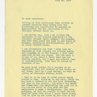 Maids & Janitors, Letters, page one