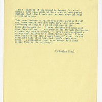 Katherine Hamel, Letter